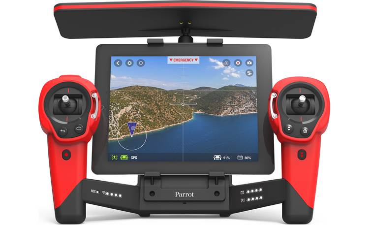 Parrot Bebop Drone Skycontroller Bundle Dock your smartphone or tablet for a live view