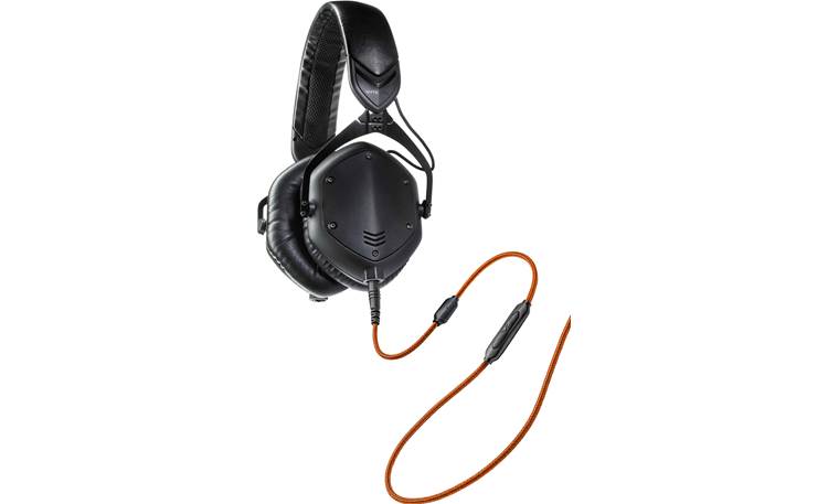 V-MODA Crossfade M-100 Pictured with Kevlar-reinforced cable with 1-button in-line remote and mic