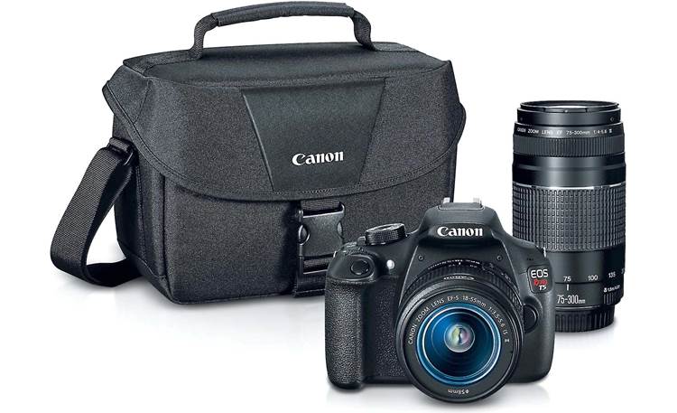 Canon EOS Rebel T5 Two Zoom Lens Bundle Camera with included lenses and case