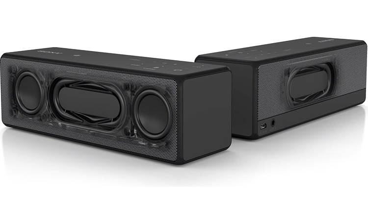 Sony SRS-X33 Front and back views with grilles removed
