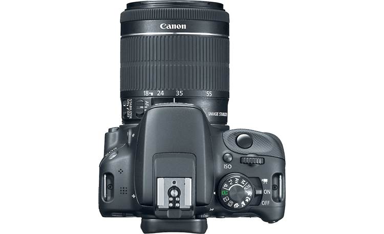 Canon SL1 Two Zoom Lens Bundle Top, with 18-55mm lens attached