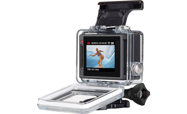 GoPro HERO4 Silver Camera and screen are protected by included waterproof housing
