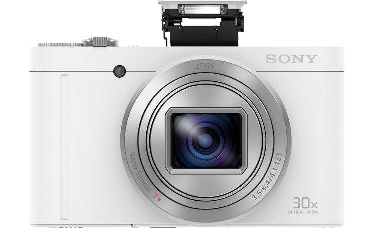 Sony Cyber-shot® DSC-WX500 Shown with built-in flash deployed