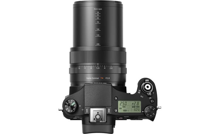 Sony Cyber-shot® DSC-RX10M2 Top view with lens extended