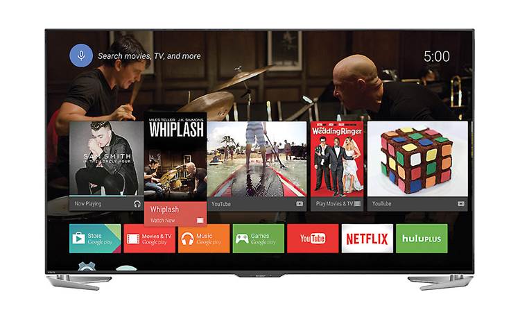Sharp LC-70UH30U The Android TV interface makes it easy to access entertainment