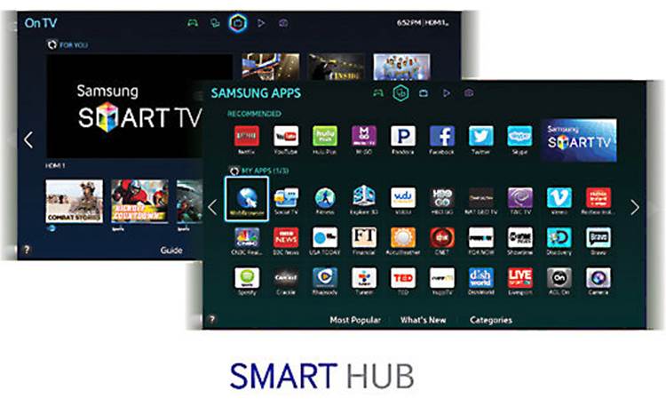 Samsung UN24H4500 Smart Hub on-screen interface