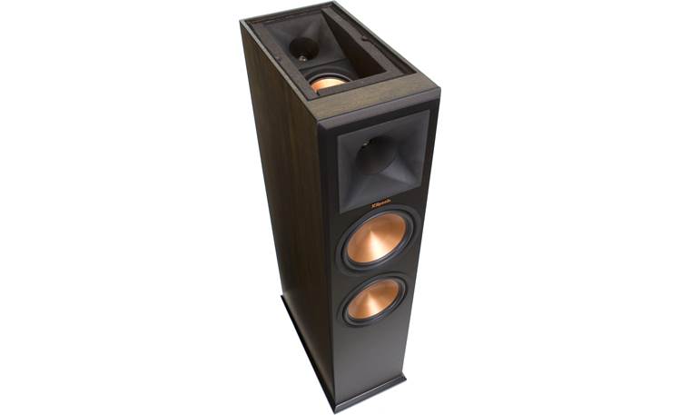 Klipsch Reference Premiere RP-280FA Angled top view with grilles off