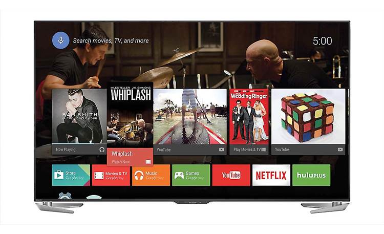 Sharp LC-80UH30U The Android TV interface makes it easy to access entertainment