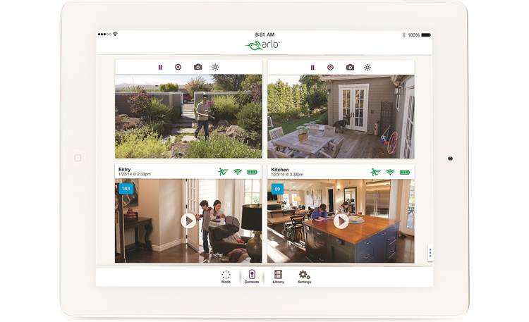 Arlo Smart Home Security Camera System See multiple camera views with the free app