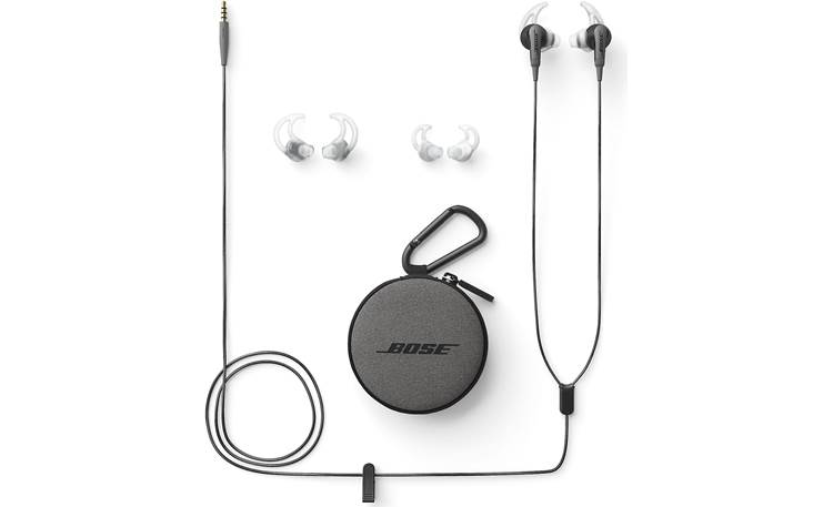 Bose® SoundSport® in-ear headphones Included case and accessories