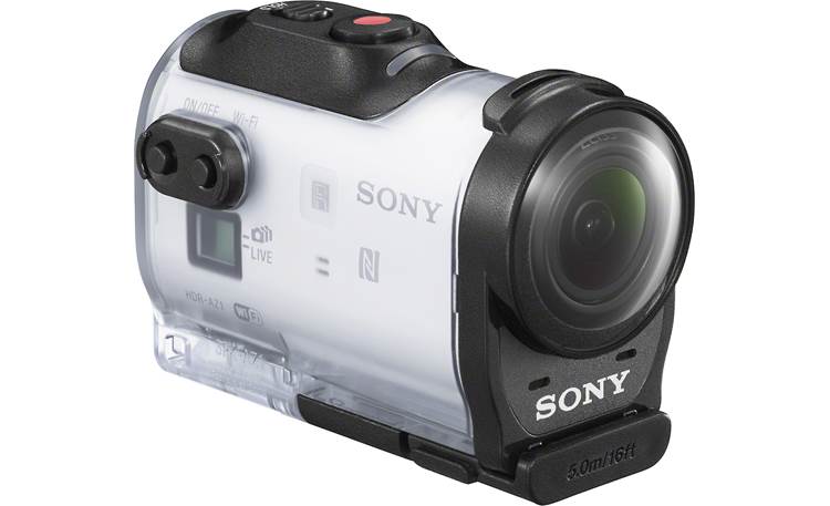 Sony HDR-AZ1 Shown in included waterproof case