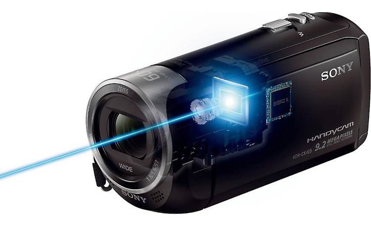 Sony Handycam® HDR-CX405 Exmor R sensor records HD video