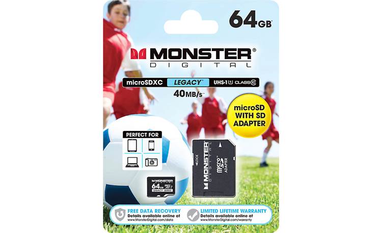 Monster microSDXC Memory Card Shown with packaging