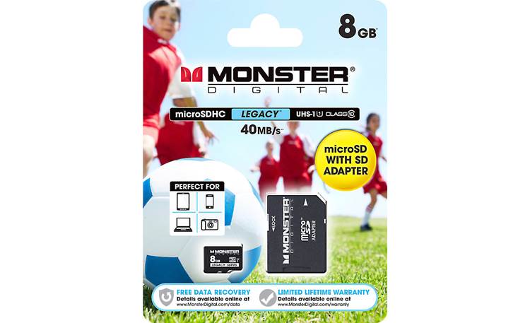 Monster microSDHC Memory Card Shown with packaging