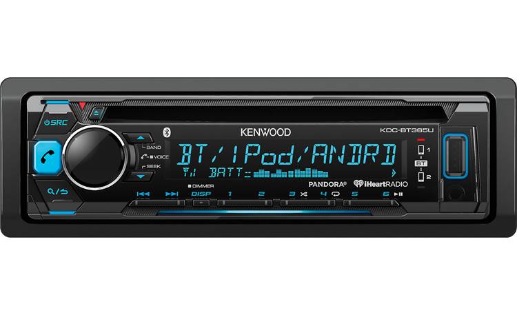Kenwood KDC-BT365U Pair up two phones using Bluetooth and stream your music wirelessly from either