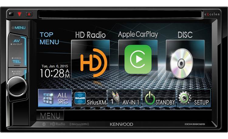 Kenwood Excelon DDX6902S Integrate your iPhone into this Kenwood Excelon receiver using Apple CarPlay™