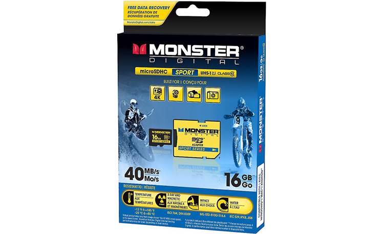 Monster Digital microSDHC Memory Card Front of package