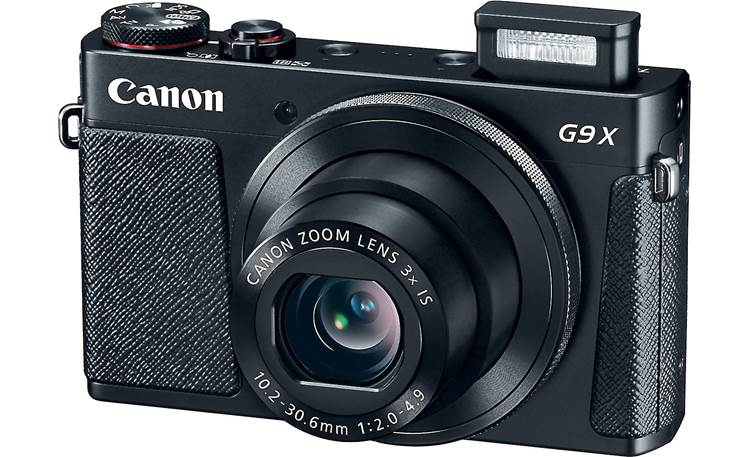 Canon PowerShot G9 X Shown with built-in flash deployed