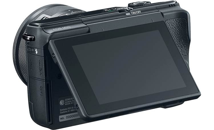 Canon EOS M10 Kit Shown with touchscreen LCD tilted up