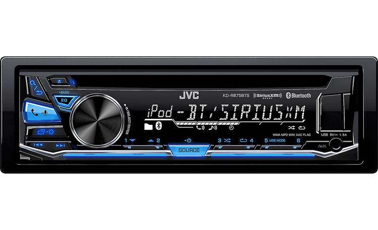 JVC KD-R875BTS Well-designed controls provide quick access to Bluetooth®, iTunes Radio®, Pandora®, SiriusXM, and more