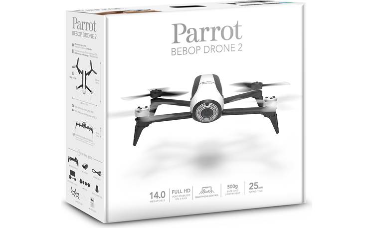 Parrot Bebop 2 Quadcopter Shown with packaging