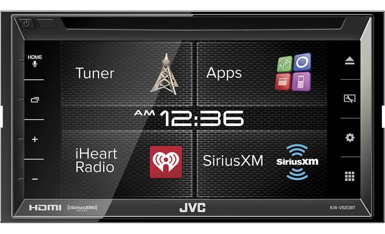JVC KW-V620BT Clear Active Touch controls give you quick access to SiriusXM, iHeartRadio, Pandora, and more