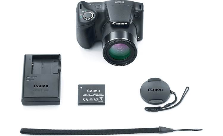 Canon PowerShot SX410 IS Shown with included accessories