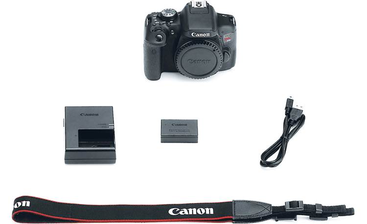 Canon EOS Rebel T6i (no lens included) Shown with included accessories