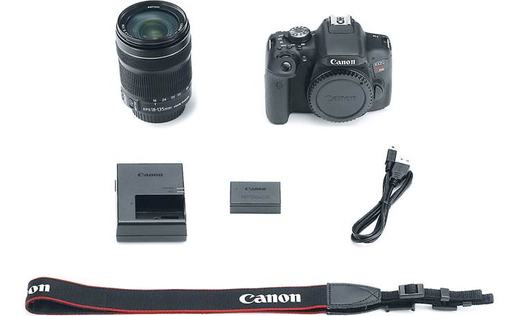 Canon EOS Rebel T6i Telephoto Kit Shown with included accessories