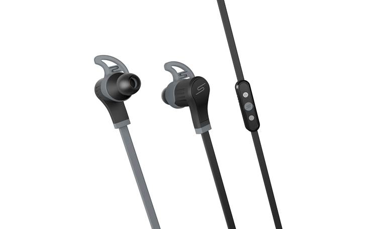 SMS Audio SMS Audio SYNC by 50 In-ear Wireless Sport Three button remote and mic on cable that connects the earpieces