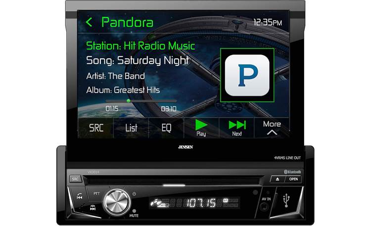 Jensen VX3014 The VX3014 boasts Pandora control with your iPhone