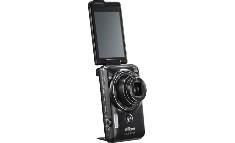Nikon Coolpix S6900 On kickstand, screen facing forward, portrait orientation