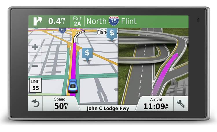 Garmin DriveLuxe™ 50LMTHD Realistic junction view and active lane guidance