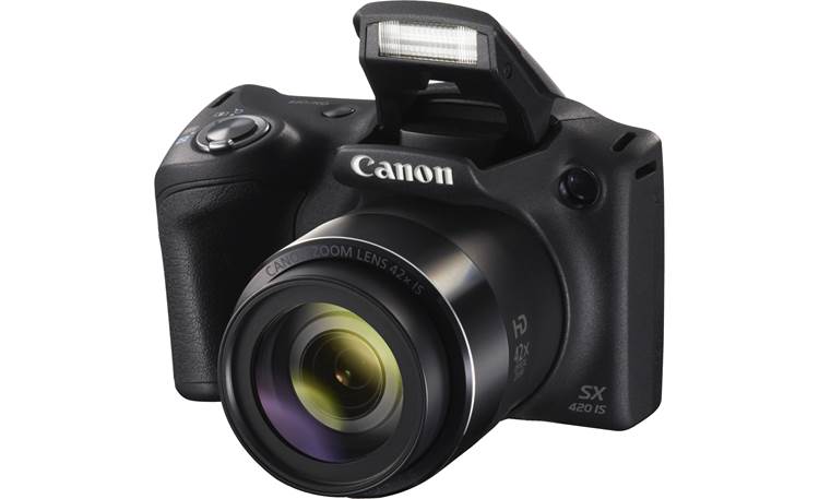 Canon PowerShot SX420 IS Shown with built-in flash deployed