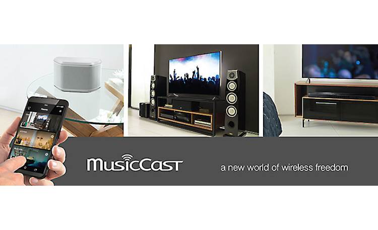Yamaha RX-V681 MusicCast lets you set up a wireless whole home audio system with compatible Yamaha components