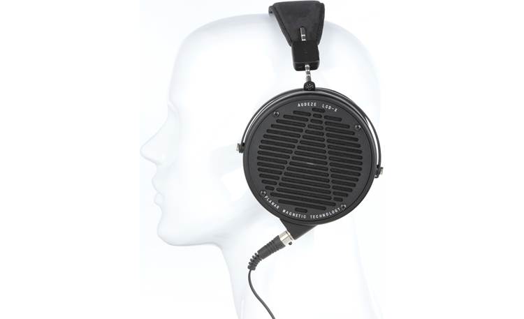 Audeze LCD-X (leather-free) Mannequin shown for fit and scale