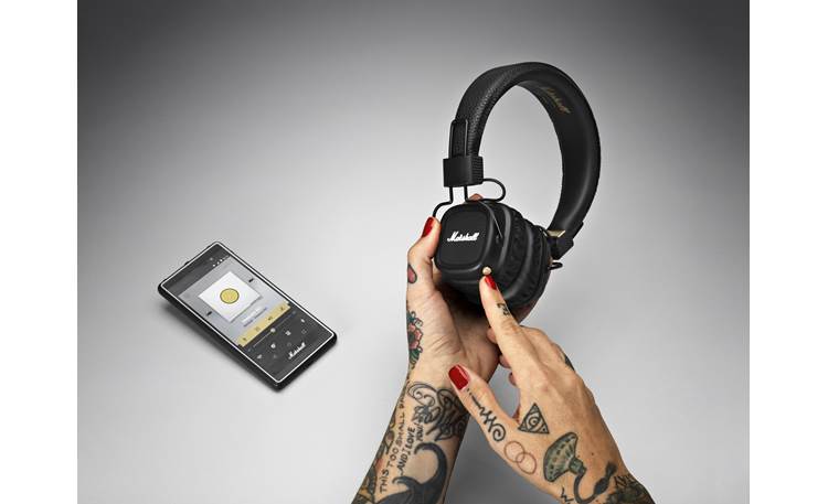 Marshall  Major II Bluetooth® Music plays wirelessly from your Bluetooth-enabled  phone or music device