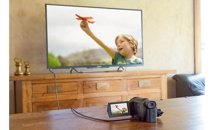 Sony Handycam® FDR-AX33 Included HDMI cable lets you play back on your big-screen TV