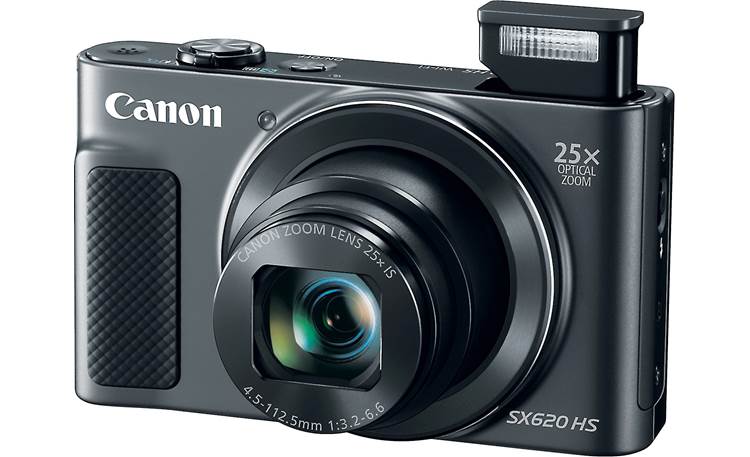 Canon PowerShot SX620 HS Shown with built-in flash deployed