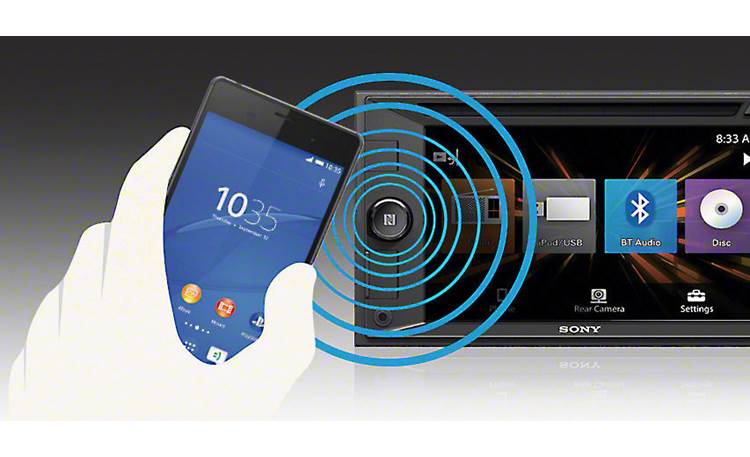 Sony XAV-W650BT NFC makes pairing a breeze.