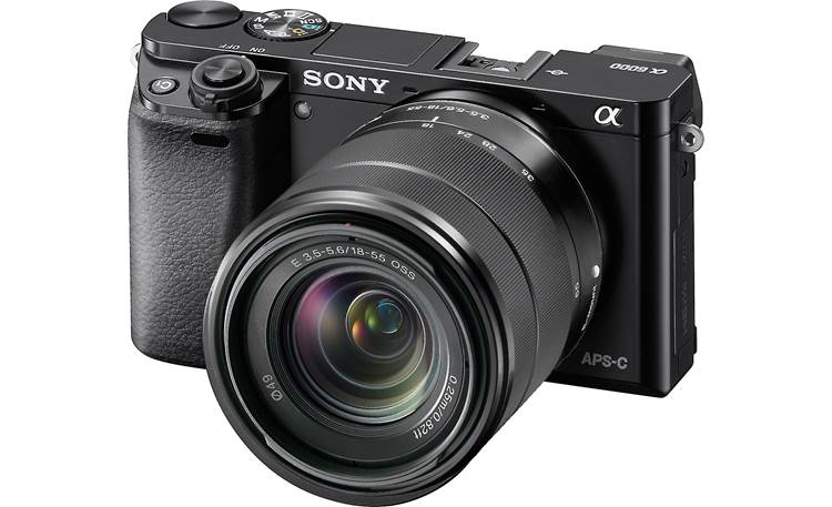 Sony a6000 Two Lens Kit Angled view with 18-55mm lens