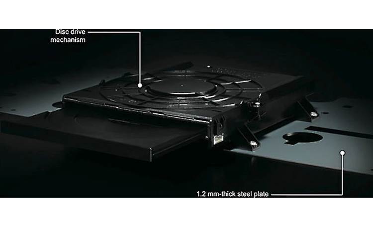Yamaha AVENTAGE BD-A1060 Sturdy steel and aluminum construction reduces resonance and keeps disc spinning smoothly