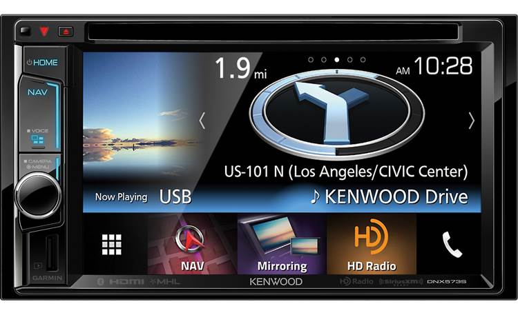 Kenwood DNX573S Widgets and icon make it easy to see what's happening