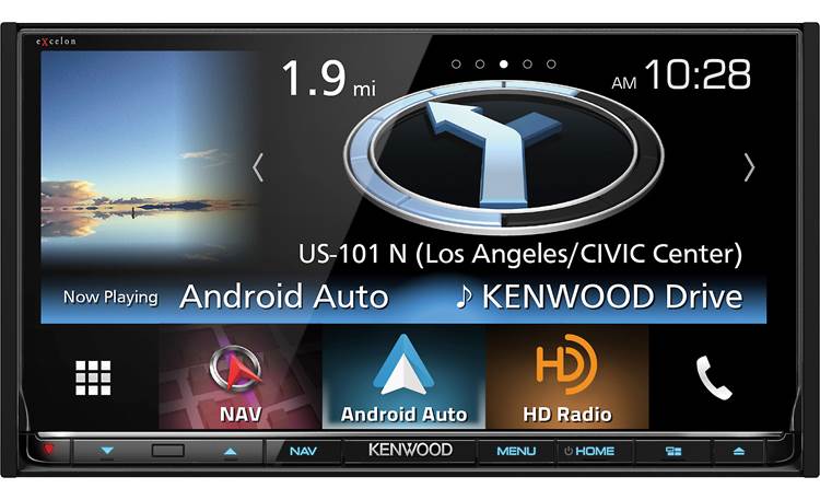 Kenwood Excelon DNX893S Widgets and large icons make it easy to see what's happening