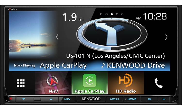 Kenwood Excelon DNX893S Widgets and large icons make it easy to see what's happening