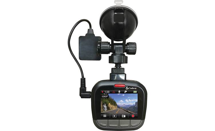 Cobra CDR 875G Cobra's CDR875G dash cam includes built-in GPS and connects with your smartphone via Bluetooth to give you access to Cobra's iRadar online community