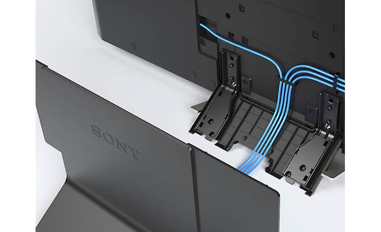 Sony XBR-55X850D The cable management system lets you route wires behind the stand covers