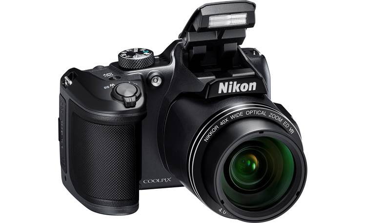 Nikon Coolpix B500 Shown with built-in flash deployed