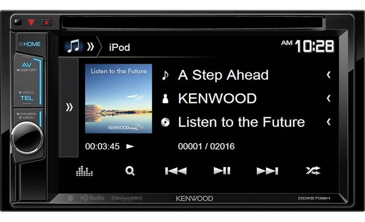 Kenwood DDX573BH Control Bluetooth, HD Radio, and SiriusXM from the 6.2