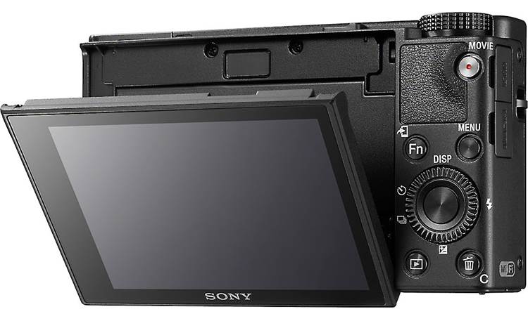 Sony Cyber-shot® DSC-RX100 VI Shown with touchscreen tilted downward